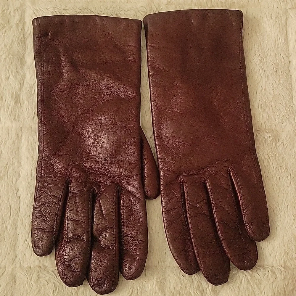 Shalimar Women's Leather Gloves Made In Italy Size 6.5